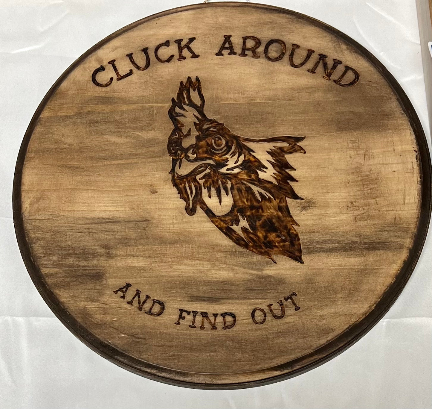 Click around and find out chicken sign decor