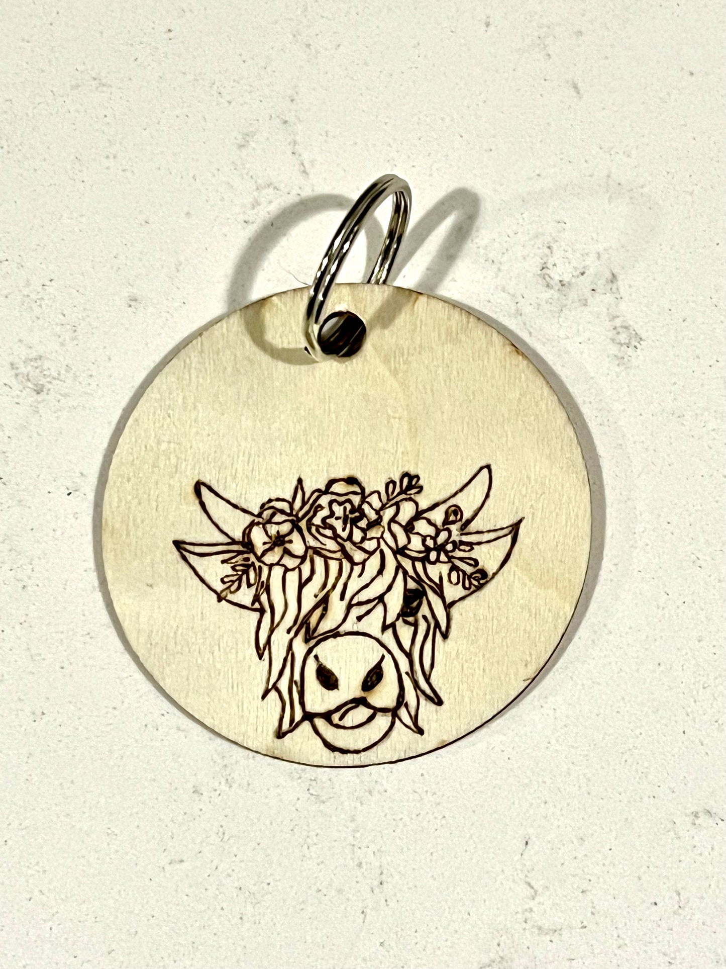 Highland Cow Keychain (Can be personalized)